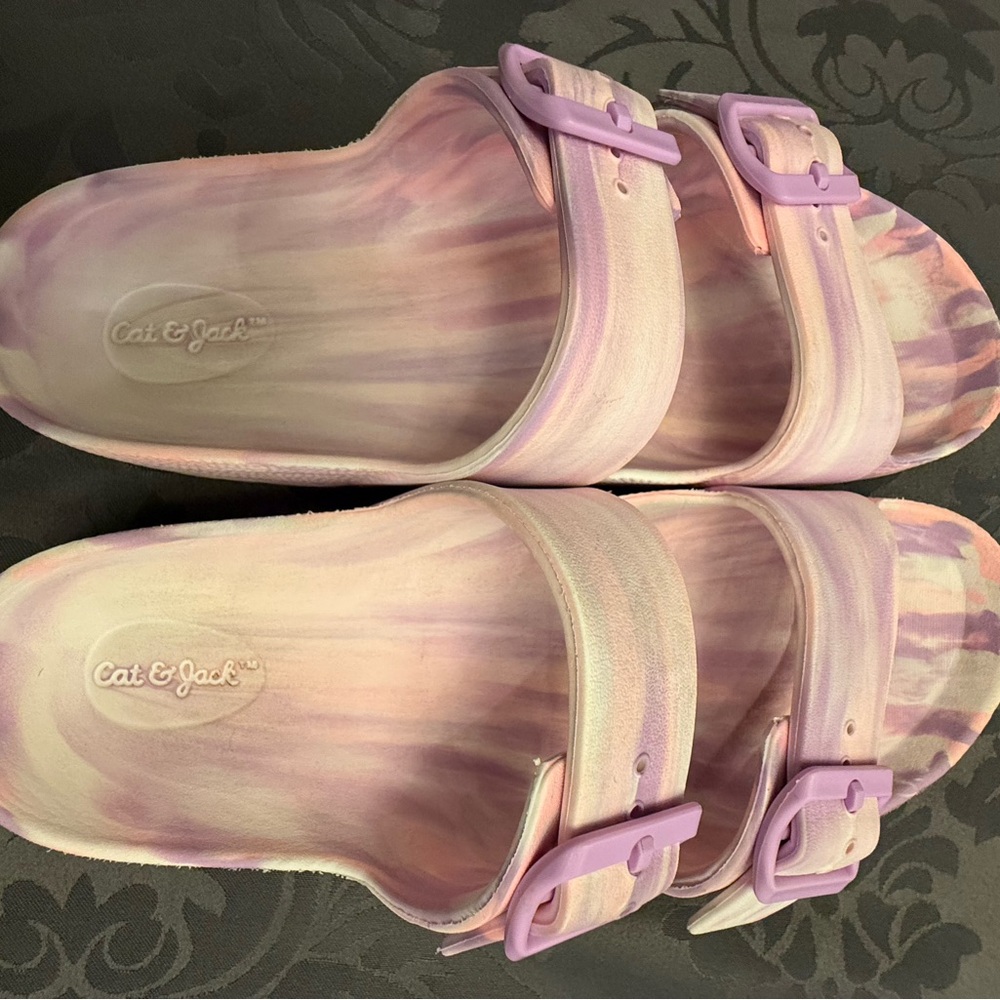 Cat & Jack Girls Lavender Slide Sandals